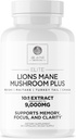 DR. EMIL NUTRITION 9000 mg Organik Lions Mane Supplement Capsules with Chaga, Reishi & Maitake - Natural Mushroom Mix for Wellness Support