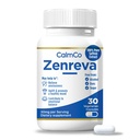 CalmCo Zenreva, Pure Saffron Extract Capsules – Boost Mood, improve Focus, Endişeyi azalt, Duygusal Dengeyi ve Uykuyu Azaltır, Metabolism Branson, Non-GMO Vegan Capsules, 30 Count