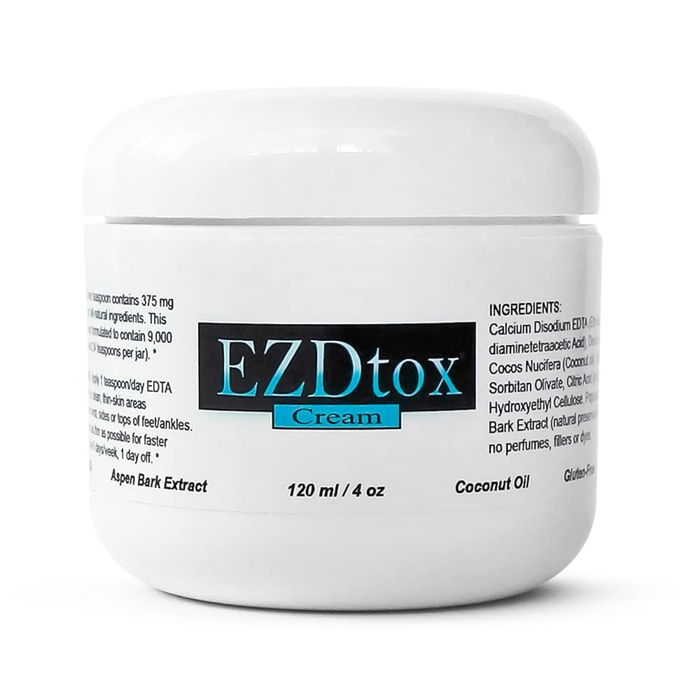 EZDtox Cream - Ağır Metal EDTA Detox - 1 ay Supply - 4 oz. Jar Jar