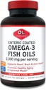 Olympian Labs Enteric Coated Omega 3 Fish Oils, 2000 mg per serving/ 60 servings, 120 Softgels