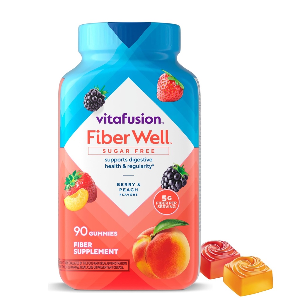 Vitafusion Fiber Well Gummy Βιταμίνες, 90 Count (Packaging May Vary)