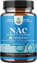 NAC Supplement N-Acetyl Cysteine with Vanilla - Detox N-Acetylcysteine Supplement for Lung Health & Respiratory Function, Liver & Kidneys Detox & Cleanse - 90 Ct