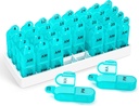 Zoxy Monthly Pill Organizer 2 Times a Day, 30 Day Pill Box Organizer Am Pm, Daily Pill Case with 32 Large Karşılaştırmalar for each Day, Portable Travel Pill Container for Vitamins and Medicine (Cyan)