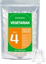 wananfu Boyutu 4 Boş Capsules Vegetarian (1000 Count), Clear Fillable Veggie Pill Capsules Boyutu 4 Kendi Tamamlarınızı Yapmak için 4