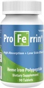 Proferrin ES- 10.5 mg yüksek Absorbing Heme Iron Polypeptide. ABD'de 90 Tablet. Gut'ta kolay. Kahve, kalsiyum veya PPI'nin etkilenmemesi.