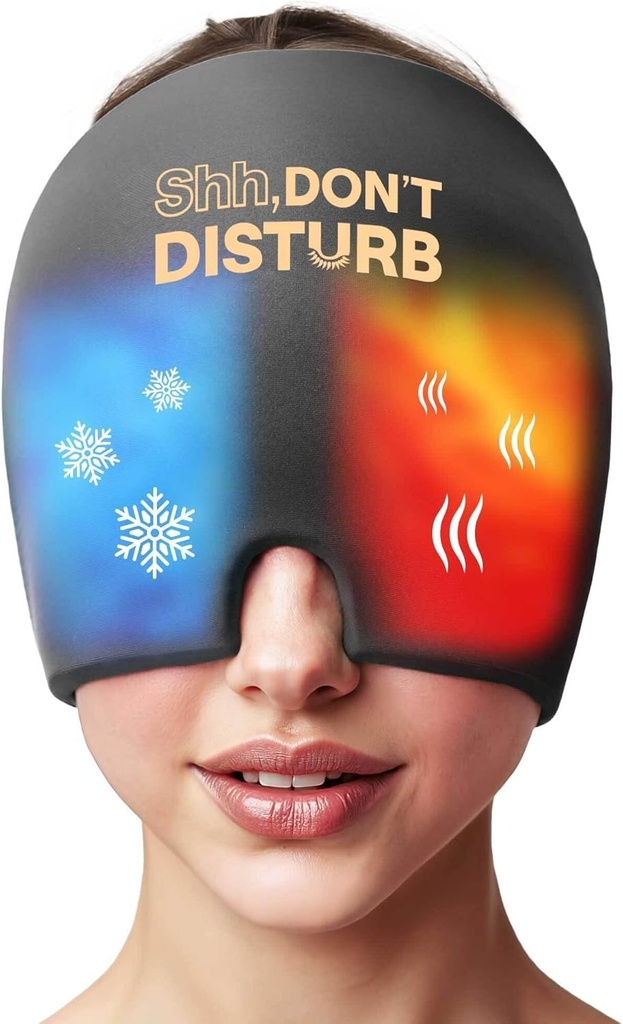 Migraine Relief Cold Cap – Reusable Gel Buz Paketi Headaches, Puffy Eyes, Sinus Baskı, Hangover - 360° KG Migraine Hat for Women & Men - Soğutma Cap for Ger & Stres Relief