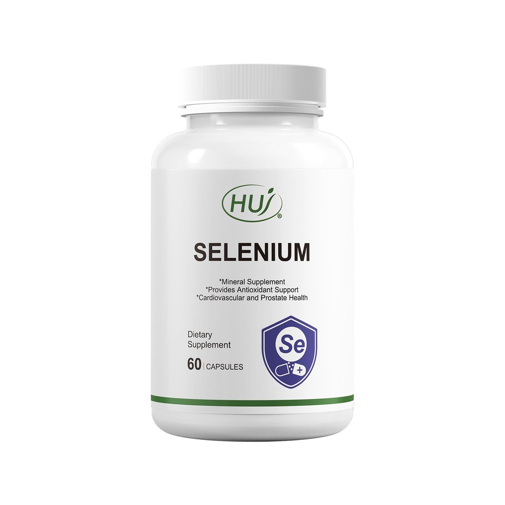 HUJ Selenium Supplement, 60 Capsules, Antioxy Support, Mineral Supplement