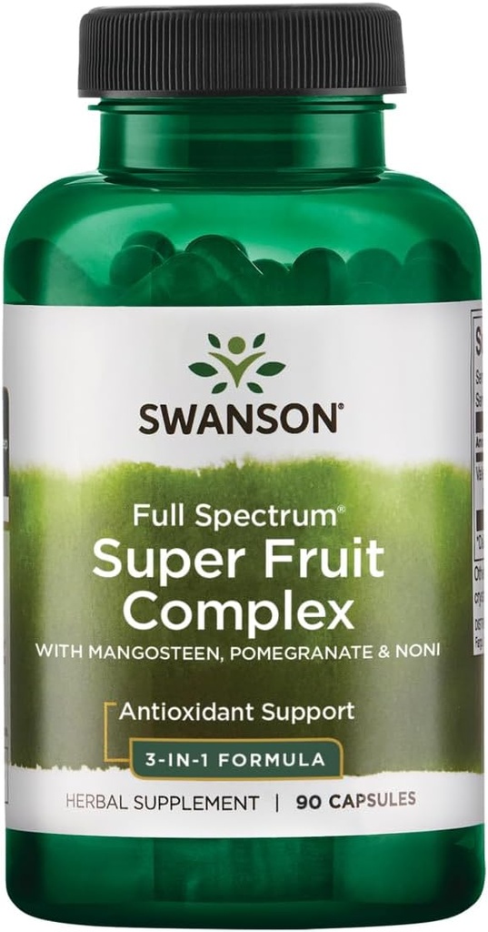 Swanson Mangosteen/Pomegranate/Noni Komplek Antioksit Gaztorintestinal Destek 240 Milligram 90 Capsules