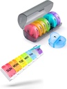 2 Pack Weekly Pill Organizer, Sukuos Daily Pill Box 7 Day Pill Cases for Vitamins, Fish Oils or Supplements, Faraday Free