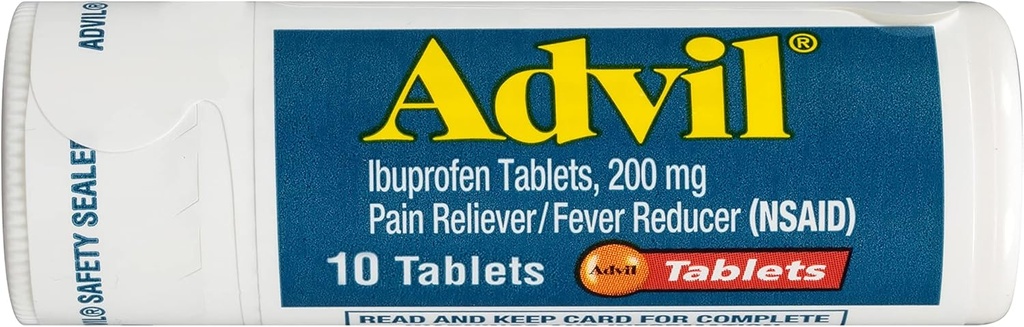 Advil Ağrı Reliever ve Ateşleme, Baş Ağrı için Ibuprofen 200 mg ile Ağrı Yardımı, Backache, Menstrual Pain and Joint Pain Relief - 10 Kaplamalı Tabletler