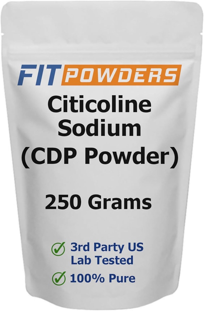 Citicoline σκόνη, CDP σκόνης σκόνης καθαρή με Scoop, μη GMO, Γνωστικό συμπλήρωμα για τη μνήμη και τη μάθηση (250 γραμμάρια)