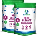 BioTrust Keto Elevate – C8 MCT Oil Toz – Ketgen MCT Kahve Kremer, Keto Kahve Kremer – Temiz Enerji, Ruh Focus & Clarity – %100 Caprylic Acid MCT Toz, Non-GMO (Unflavored, 40 Hizmet)
