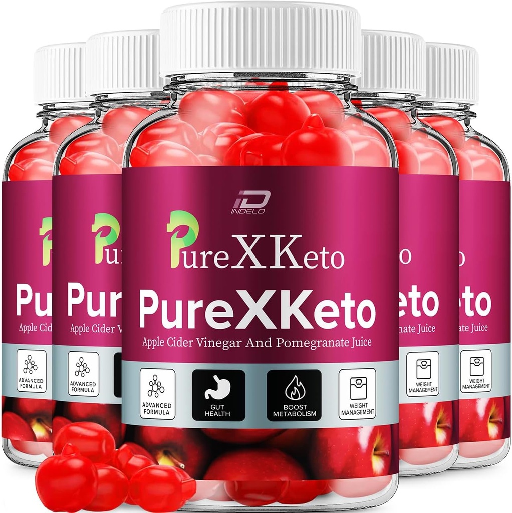 PureXKeto ACV Gummies Diyeter Supplement - PureX Keto ACV Gummies with Apple Cider Vinegar & Pomegranate Juice, Pure X Chem Gummies Yorumlar, Advanced Kilo Management (5 Pack - 300 Gummies)
