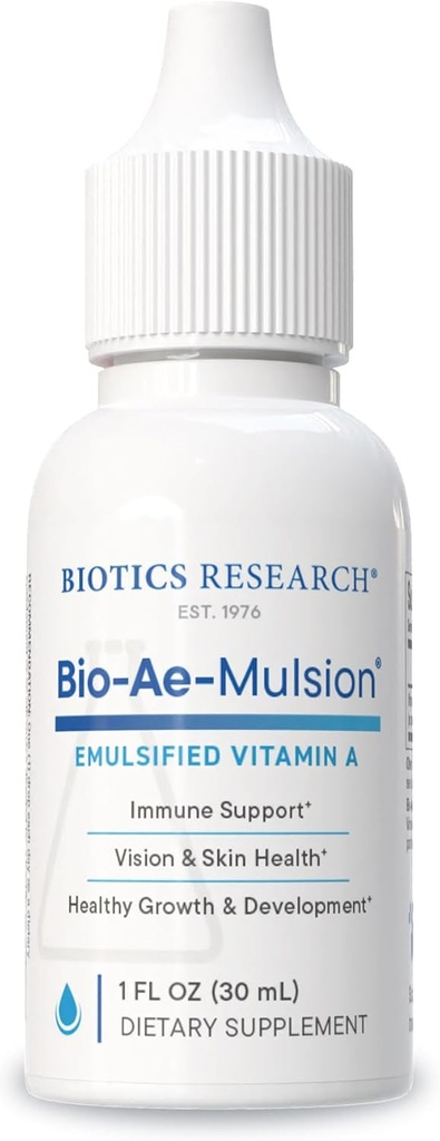 Biyotiği Araştırma Biyo Ae Mulsion İ Emulsified Vitamin A for Greater Uptake & Utilization, Interd Form, Supports Immune Response, Aids in Visual Acuity, Supports Cardiovascular 1 Akışkanlar Ounces