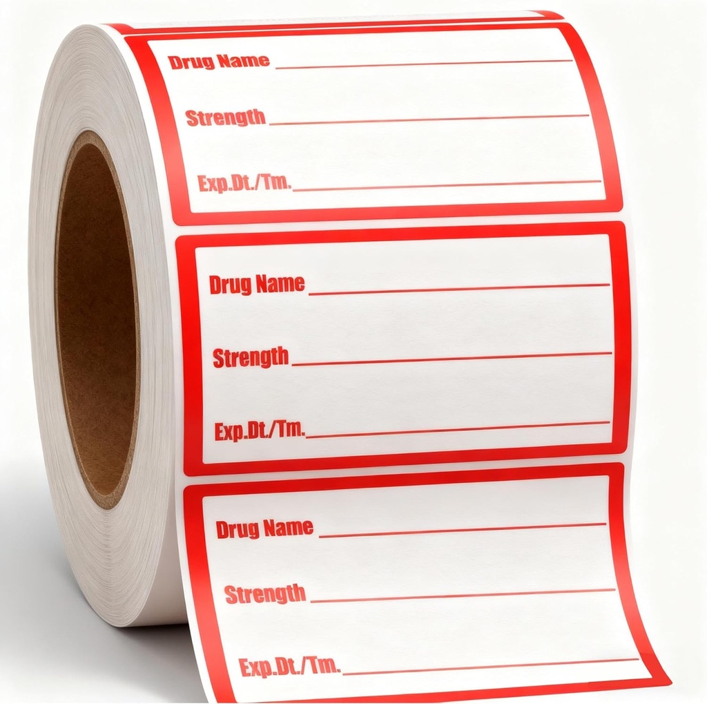 500Pcs Drug Name Label Manuals Drug Strength Styles 1x2 Perfect-Veterinary Instruction Hatırlanıcı Etiketler