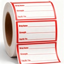 500Pcs Όνομα φαρμάκου Ετικέτες Stickers Φάρμακα Επίδεσμοι Δύναμης 1x2 Inch-Veterinary Ετικέτες Υπενθύμισης