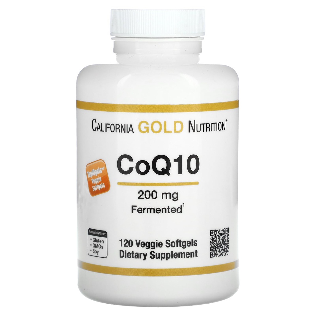 California Gold Beslenme CoQ10, 200 mg, 120 Veggie Softgels