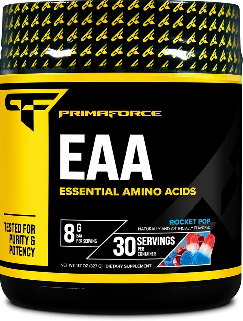 Primaforce EAA Powder (30 σέρβις, Rocket Pop Flavor) - Απαραίτητα Αμινοξέα για την προετοιμασία και την αποκατάσταση πριν από την είσοδο - Μη ΓΤΟ και Χωρίς γλουτένη
