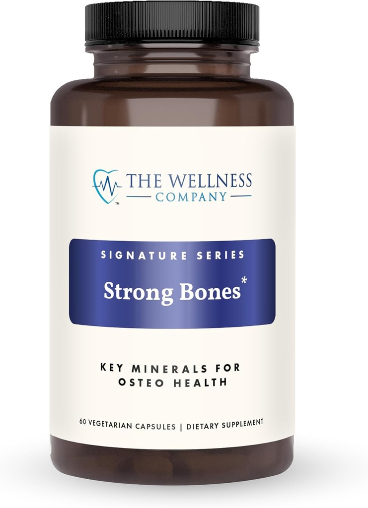 Wellness Şirketi Güçlü Bones | 60 Capsules (1-Month Supply) | Kemik Güçlerini İnşa Etmeye Yardımcı Olmak için Temel Mineraller ile Yapıldı | Non-GMO, Vegan, Gluten Ücretsiz | Bone Strength and Health