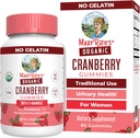 MaryRuth Organics Organic Cranberry Gummies - 500 mg Supplement | Urinary Tract Health for Women | with D Mannose | Geleneksel Kullanım | USDA Organic | Vegan | GMO | 30 Hizmet