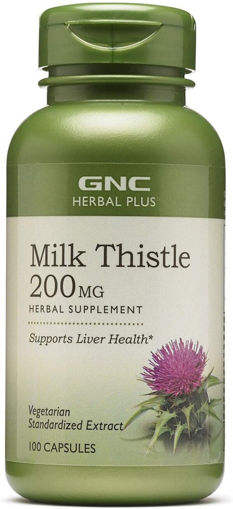 GNC Herbal Plus Süt Butle 200 mg Supplement, Vejetaryen, Sağlıklı Canlı Fonksiyonlar, 100 Hizmet