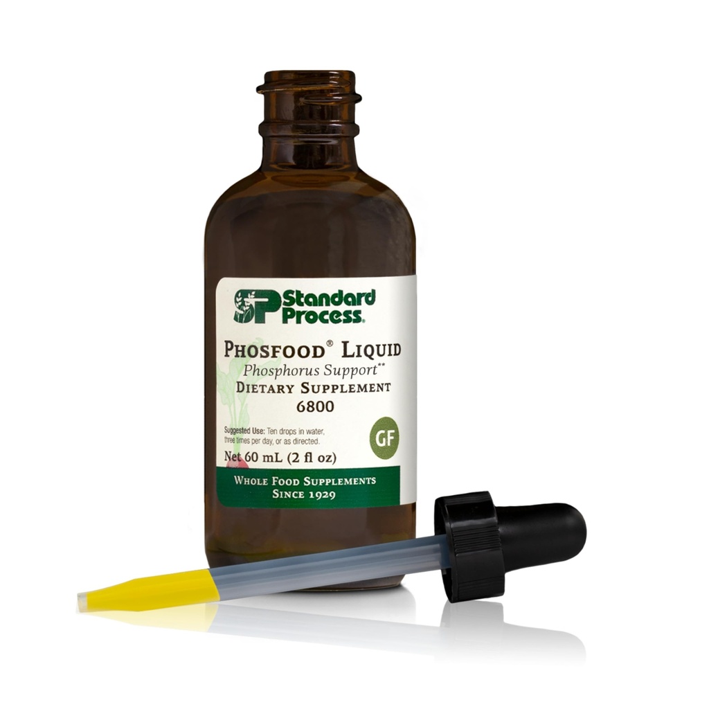 Standart Süreç Phosfood Sıvı - Beslenme Dengesi için Phosphorus Supplement - Gluten-Free, Vegan & Non-Soy - 60 mL (2 f oz)