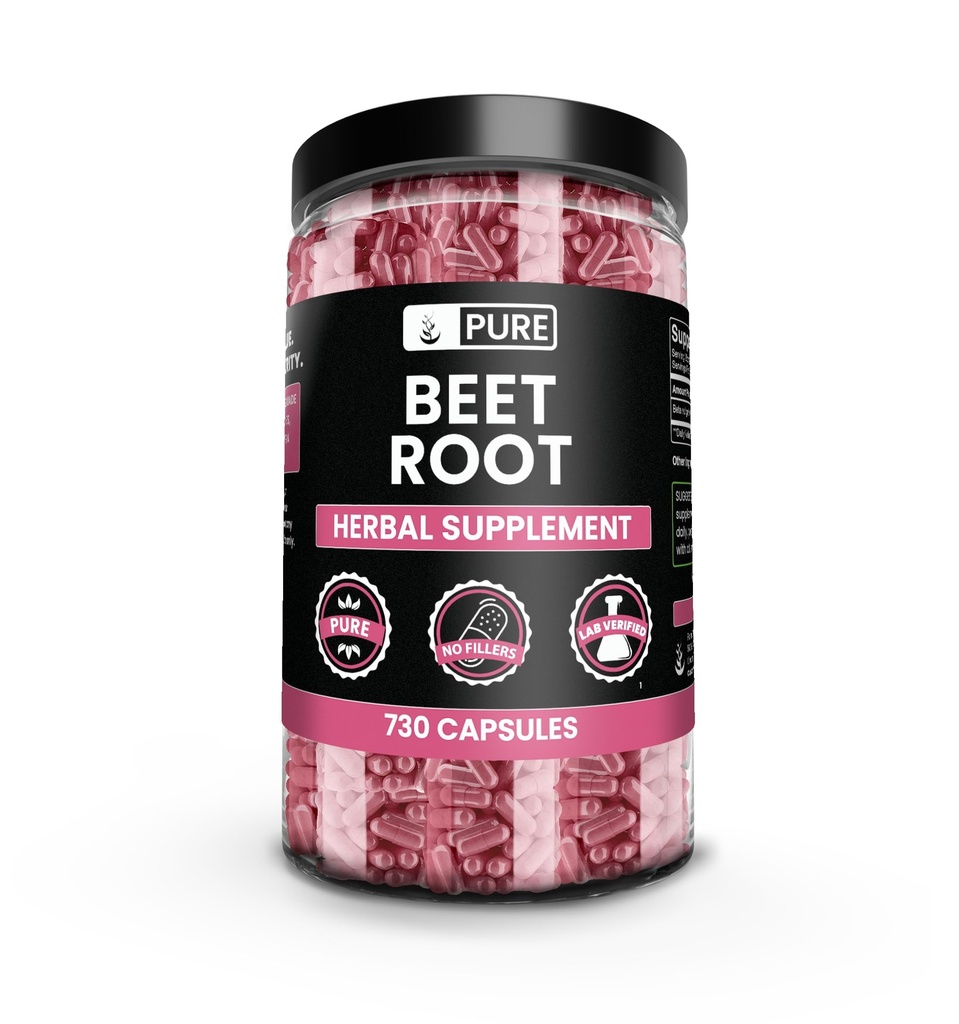 PURE ORIGINAL INGREDIENTS Beet Root (730 Capsules) Hiçbir Magnezyum Or Rice Fillers, Always Pure, Lab TY