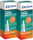 Zicam Intense Sinus Relief No-drip Liquid Nasal Mix with Soğutma Menthol & Eucalyptus, 0,5 Ounce (Pack of 2)
