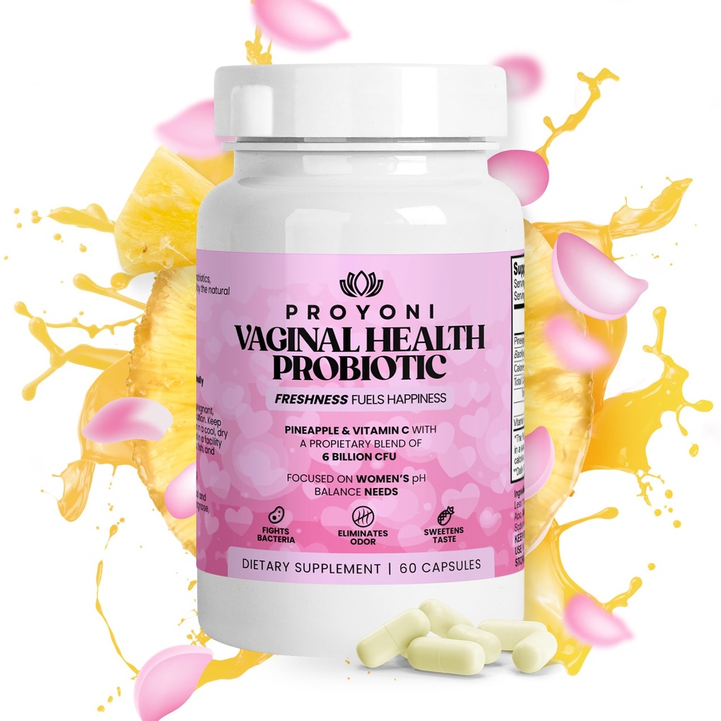 Kadınlar için Vaginal Probiyotikler, Vaginal Health Supplement - pH Dengesi için 6 Milyar CFU Probiyotik, Sağlıklı Vaginal Odor & Vaginal Flora'yı Teşvik, 60 (Kap 1)