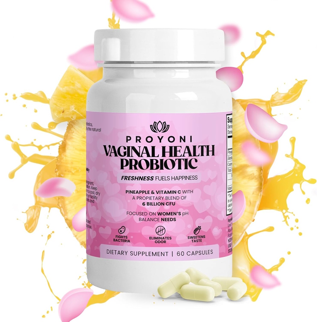 Kadınlar için Vaginal Probiyotikler, Vaginal Health Supplement - pH Dengesi için 6 Milyar CFU Probiyotik, Sağlıklı Vaginal Odor & Vaginal Flora'yı Teşvik, 60 (Kap 1)