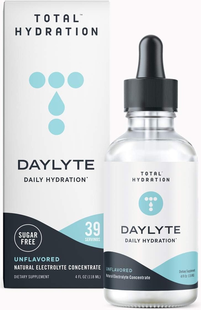 Daylyte Electrolyte Drops, Unflavored, Sugar Free Daily Hydration Supplement with Magnezyum,dis, & çinko (39 Hizmet)