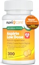 Low Dose aspirin 81mg yetişkinler için Kaplets - Low Dose Bayer aspirinindeki Aktif Malzemelerle karşılaştırın - Güvenlik Kaplaması (300 Kont)