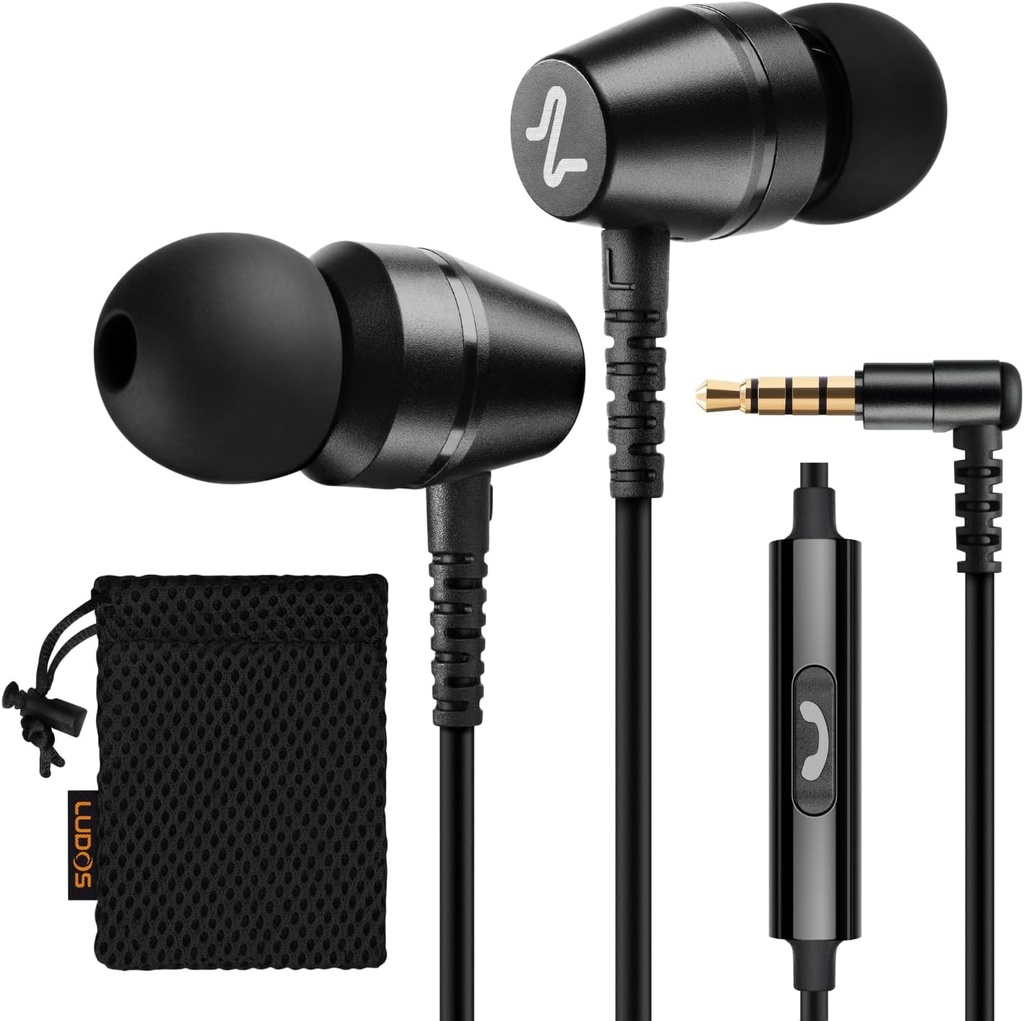 LUDOS OMNITONE Wired Earbuds in-Ear Kulaklıklar, 5 Yıl Garanti, Mikrofonlar, Microphone, 3.5 mm Jack Corded Ear Buds, Videoconference for iPhone, Samsung, Computer, Laptop, Kids, School Students