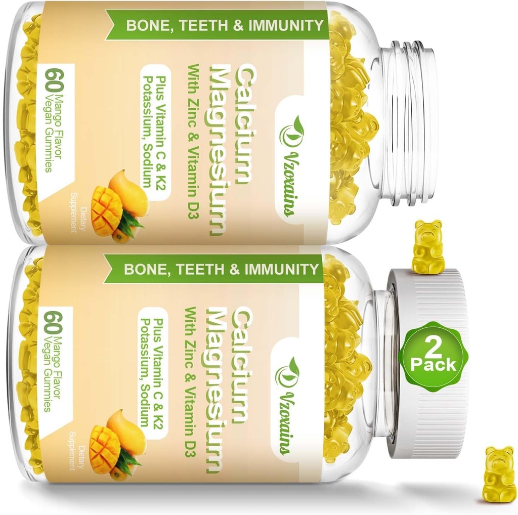 Yüksek Aborpsiyonal Gummies, Magnezyum Glycinate, Pyum, Kadınlar ve Erkekler için D3 Vitamini, 120 Cts