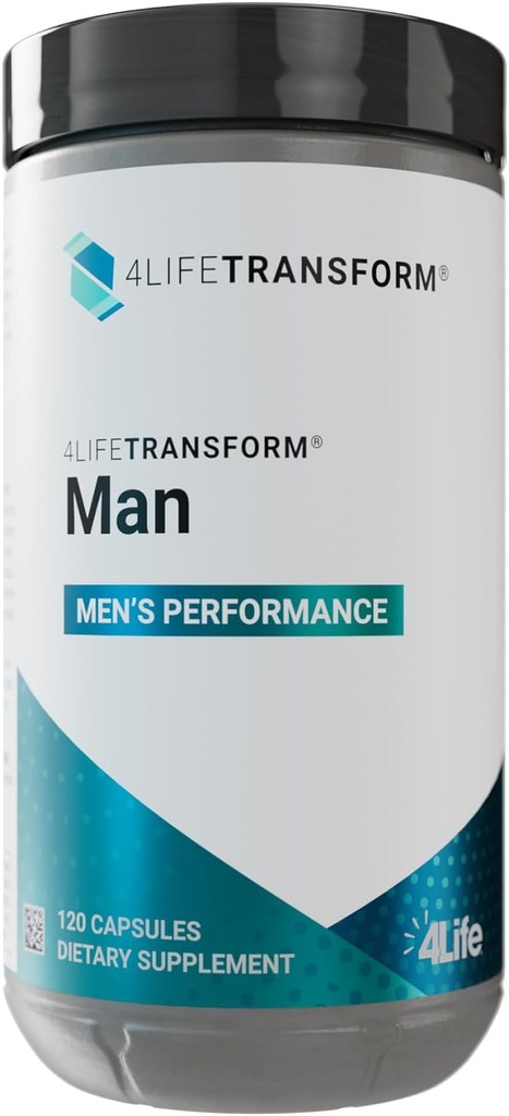 4Life Man'ı Dönüştürüyor - Erkeklerin Vitality Supplement for Stamina & Well-Being - L-Citrulline, Vitamin D3 & Koreli GM - 120 Sebze-Derived Capsules
