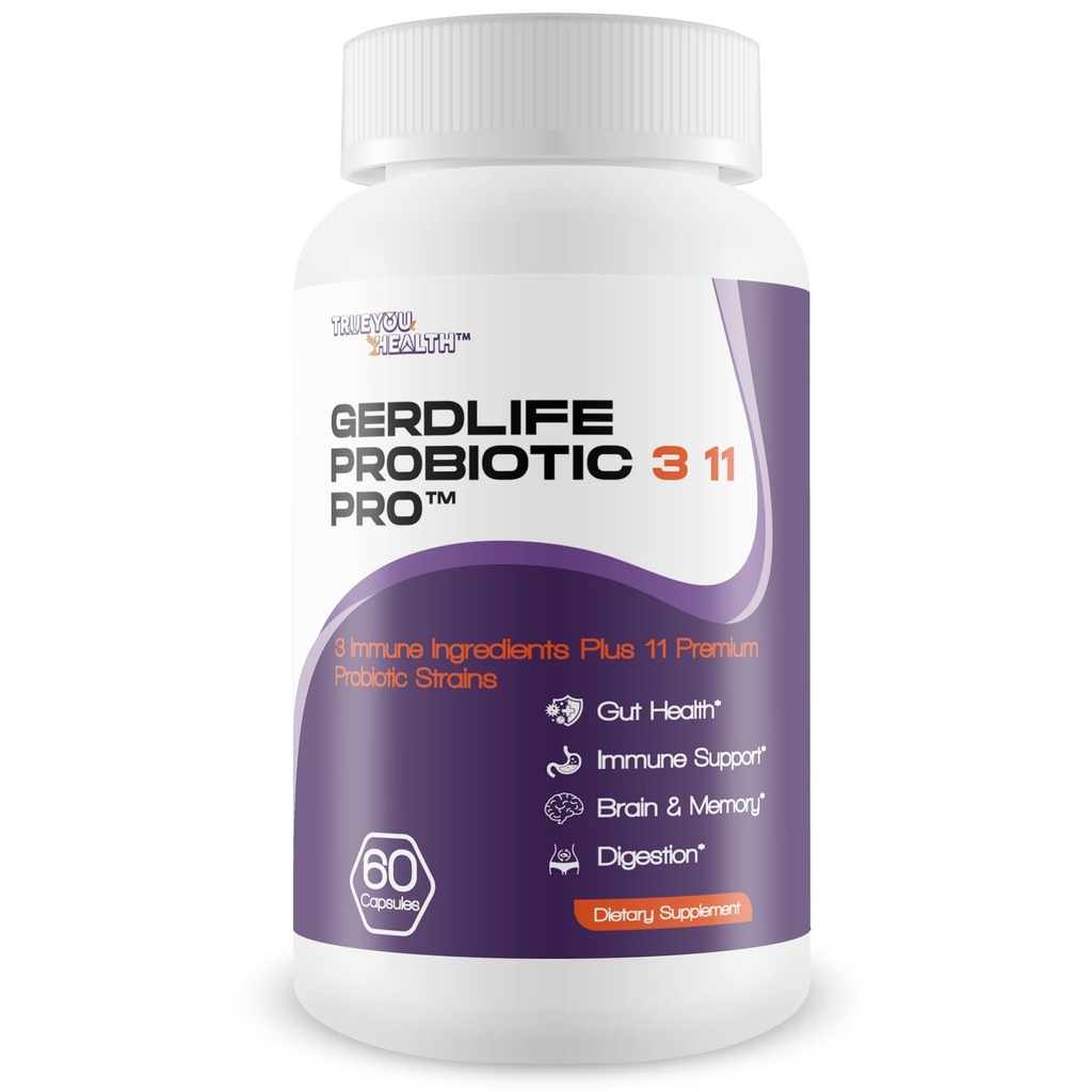 Gerdlife Probiyotik 3 11 Pro - En İyi Probiyotik Asit Reflux Relief Supplements - 11 Premium Probiyotik Strains - Gut Health için Probiyotik Destek - Asit Reflux Pills