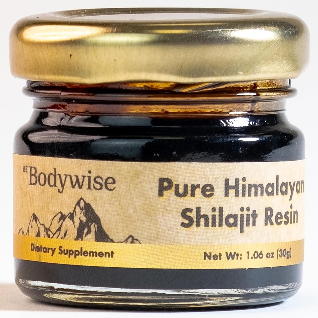 Be Bodywise Pure Himalayan Shilajit Resin I 600 mg I 75%+ Fulvic Acid & 85+ Trace Minerals 