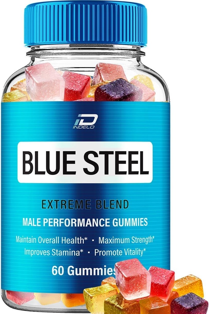 Blue Steel Gummies - BlueSteel Hemp Gummies, Steel Blue Επίσημη Formula Hemp Gummies - Φυσική Hemp Oil Advanced Formulation, Blue Steel Hemp Gummies Κριτικές (1 Pack - 60 Gummies)