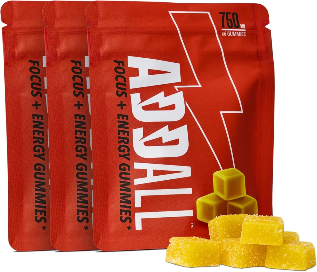 Tüm Focus & Enerji Gummies 750 mg (3 Pack) #1 Etkili Alternatif Beyin Tamam Substitute Pills Nootropic & Energy | No Crash | Science Backed Formula | ABD Made