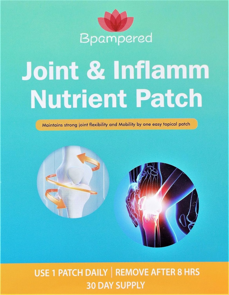 Joint & Inflamm Nutrient Patch - Glucosamine Chondroitin Complex με MSM για την κοινή υγεία, προωθεί την ευελιξία και την κινητικότητα των αρθρώσεων, κοινή ανακούφιση από δυσφορία