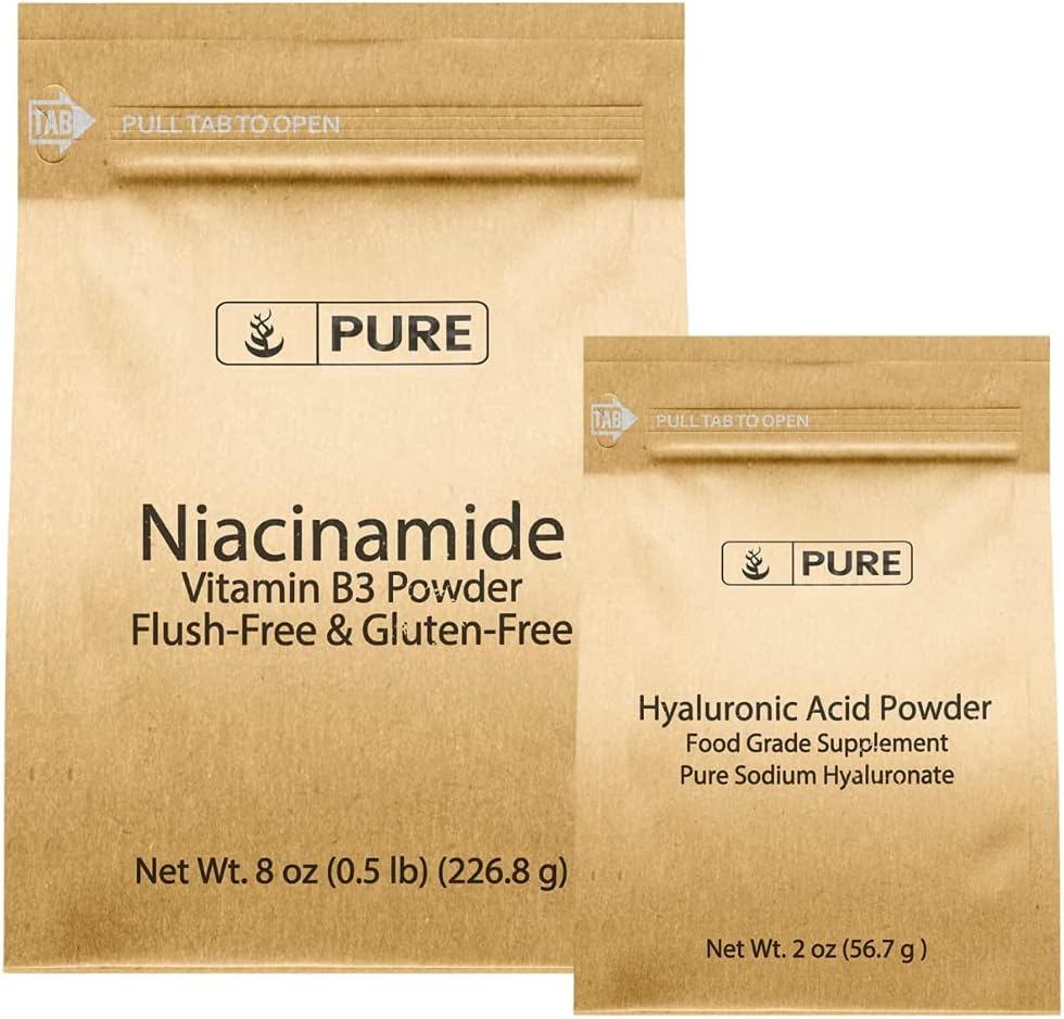 PURE ORIGINAL INGREDIENTS Niacinamid & Hyaluronic Acid Sche, Water ►, Fine Toz