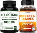 DORADO NUTRITION Colostrum Supplement 1000mg Per Servis ve Mushroom Gummies (120 Count) Mushroom Supplement