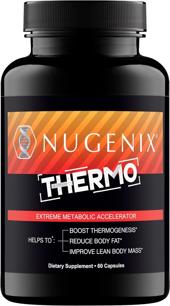 Nugenix Thermo – Termogenic Fat Burner Supplement Pills for Men, Extreme Metabolicifier, 60 Count