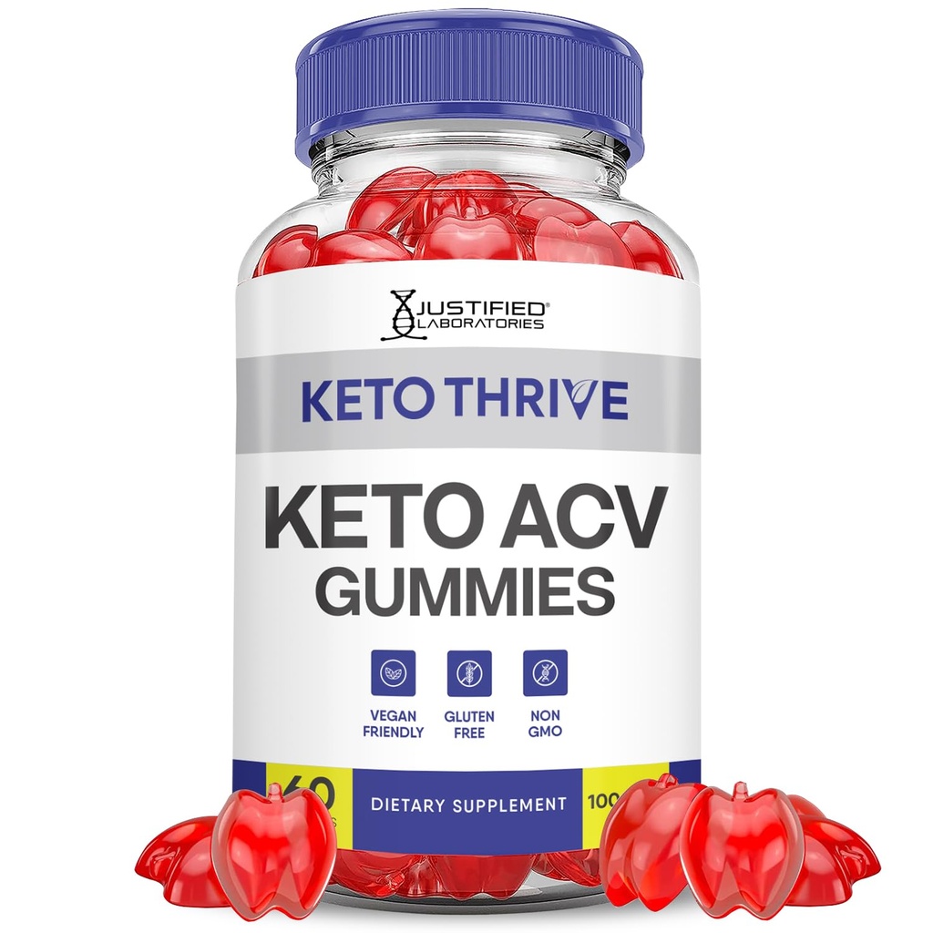 Keto Thrive Keto ACV Gummies Advanced Formula 1000MG Keto Thrive Keto Gummies Apple Cider Vinegar Formulated with Ρόδι με σκόνη χυμού τεύτλων B12 Vegan Non GMO 60 Gummys