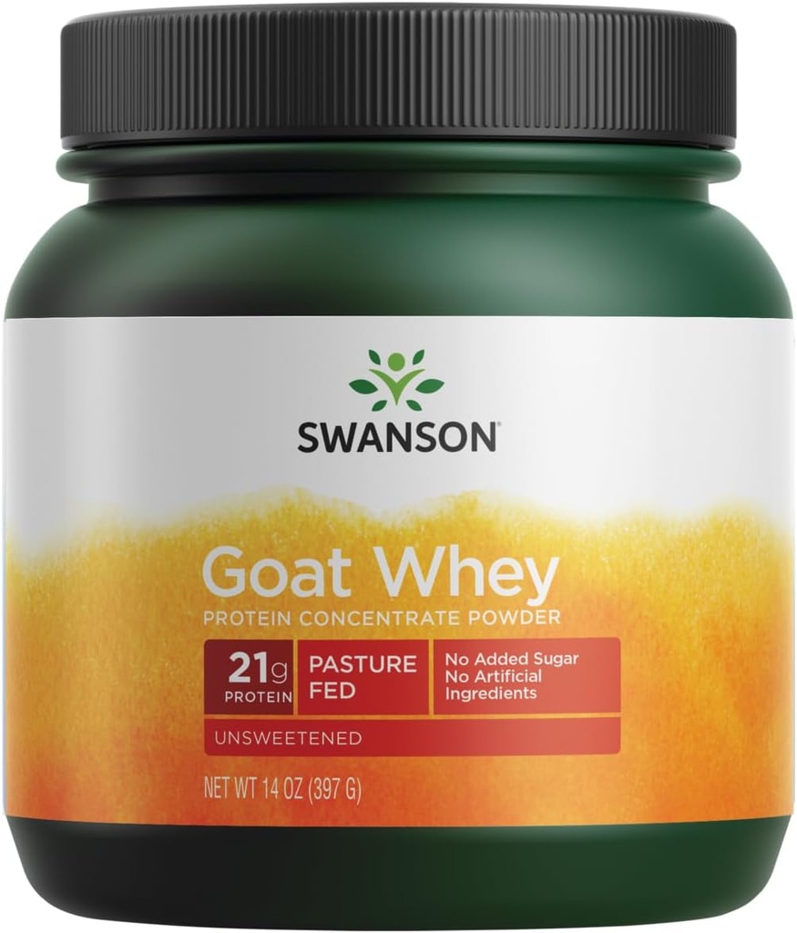 Swanson Goat Whey Protein Yoğun 14 Ounce (397 g) Pwdr