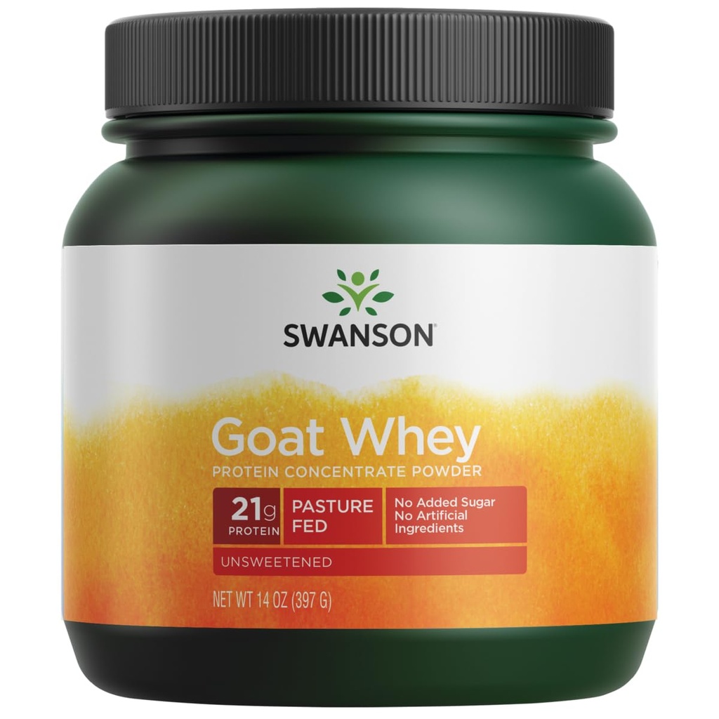 Swanson Goat Whey Protein Yoğun 14 Ounce (397 g) Pwdr