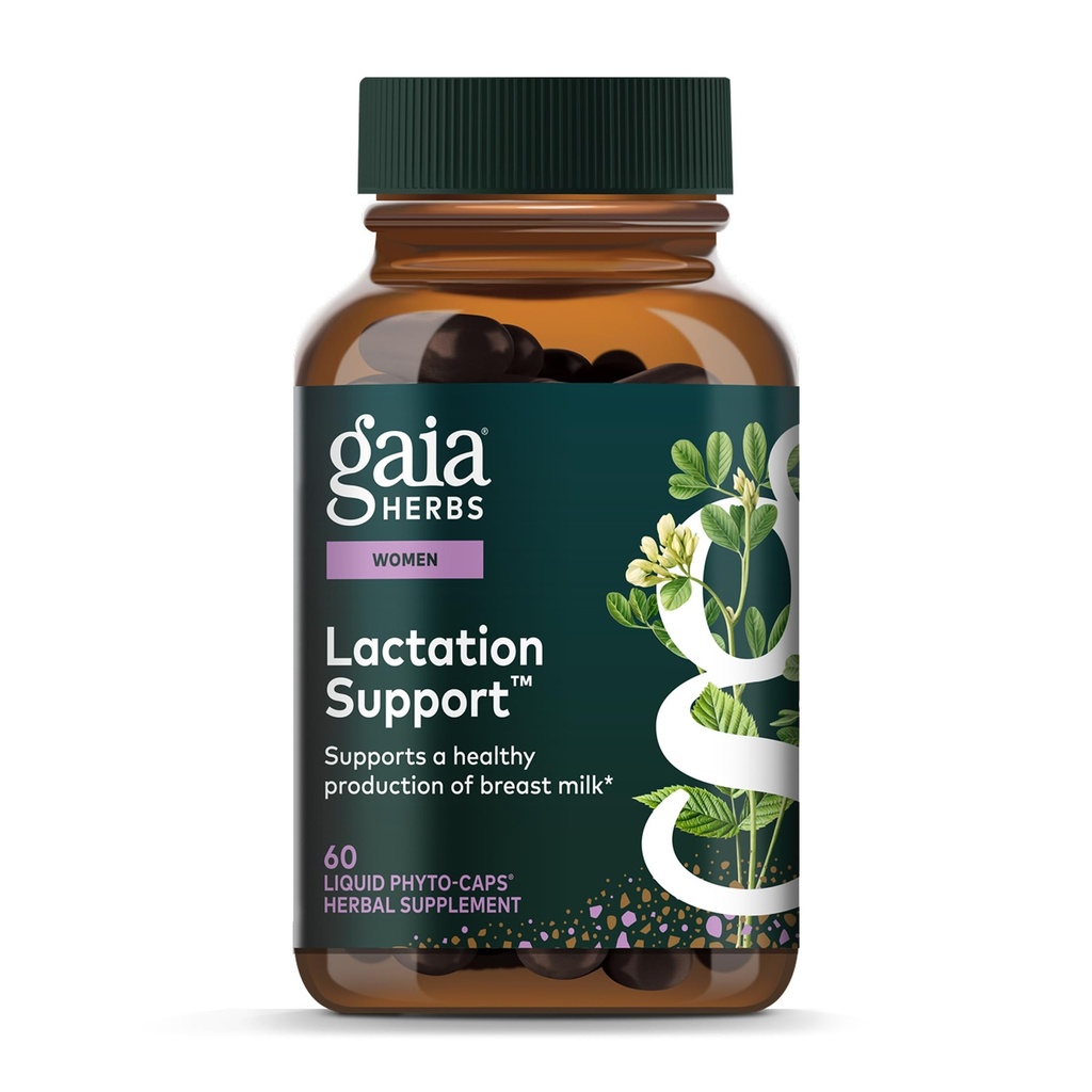 Gaia Herbs Lactation Support - Hemşirelik Anneleri'nde Kadın Sütün Sağlıklı Üretimini Destekler* - Fenugreek Tohum, Fennel Tohum ve Raspberry Leaf - 60 Vegan Sıvı Phyto-Capsules (20-Day Supply)