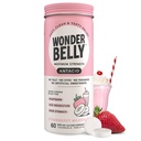 Wonderbelly Antacid, Etkili Kalpburnu ve Anında Asit İndigestasyon Yardımı, Ekstra Kuvvetli Tabletler, 1000 mguba Karbonat, Talc veya Dye, Strawberry Milkshake, 60 Kont