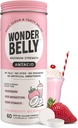 Wonderbelly Antacid, Etkili Kalpburnu ve Anında Asit İndigestasyon Yardımı, Ekstra Kuvvetli Tabletler, 1000 mguba Karbonat, Talc veya Dye, Strawberry Milkshake, 60 Kont