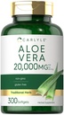 Carlyle Aloe Vera Softgel Capsules 20.000mg | 300 Kont | Aloe Vera Gel Supplement | Non-GMO, Gluten Free